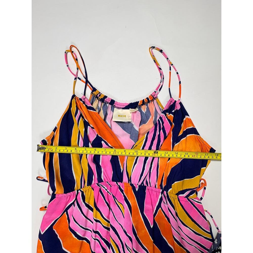 Maeve Anthro Wide Leg Jumpsuit Romper Pink Orange Palazzo Coastal Boho New - Picture 15 of 16